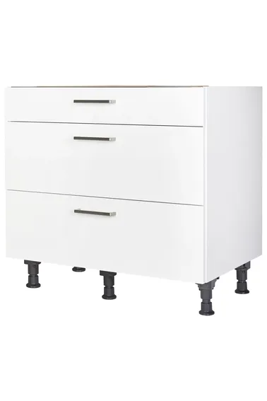 Cuisines Elite Meuble bas pour plaque de cuisson, largeur 90 cm, 1 tiroir, 2 coulissants Cuisines Elite Meuble bas pour plaque de cuisson, largeur 90 cm, 1 tiroir, 2 coulissants