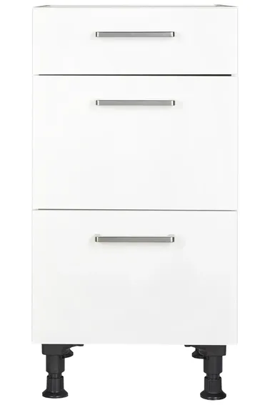 Cuisines Elite Meuble bas casserolier largeur 45 cm, 1 tiroir, 2 coulissants Cuisines Elite Meuble bas casserolier largeur 45 cm, 1 tiroir, 2 coulissants