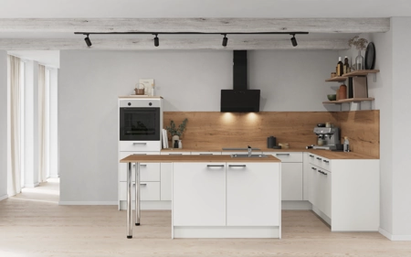 Cuisines Elite Cuisine en îlot 336,6 cm x 220 cm électroménagers inclus planning 1 Blanc alpin, super mat Touch Cuisines Elite Cuisine en îlot 336,6 cm x 220 cm électroménagers inclus planning 1 Blanc alpin, super mat Touch
