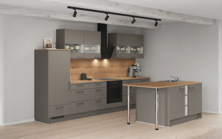 Cuisines Elite Cuisine en îlot 363,4 cm électroménagers inclus planning 1 1