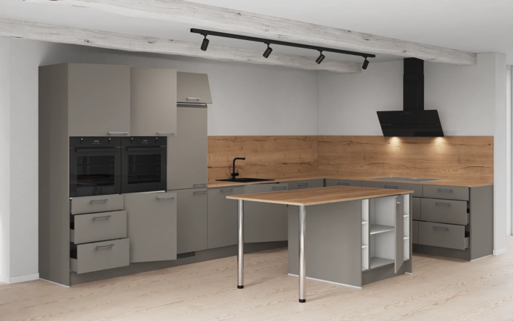 Cuisines Elite Cuisine en îlot 456,6 cm x 276,8 cm électroménagers inclus planning 1 4