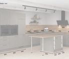 Cuisines Elite Cuisine en îlot 456,6 cm x 276,8 cm électroménagers inclus planning 1 5