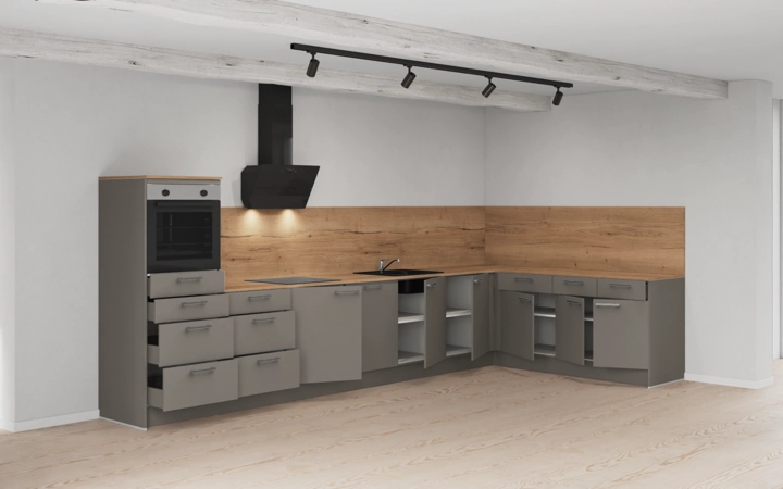 Cuisines Elite Cuisine en L 426,6 cm x 220 cm électroménagers inclus planning 1 4