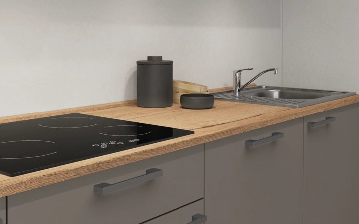 Cuisines Elite Cuisine linéare 360 cm électroménagers inclus planning 1 3