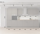 Cuisines Elite Cuisine linéare 360 cm électroménagers inclus planning 1 5