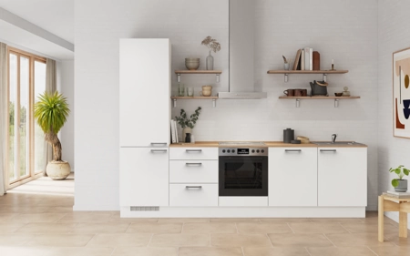 Cuisines Elite Cuisine linéaire 300 cm électroménagers inclus planning 10 Blanc alpin, super mat Touch Cuisines Elite Cuisine linéaire 300 cm électroménagers inclus planning 10 Blanc alpin, super mat Touch