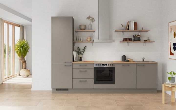 Cuisines Elite Cuisine linéaire 300 cm électroménagers inclus planning 10 0