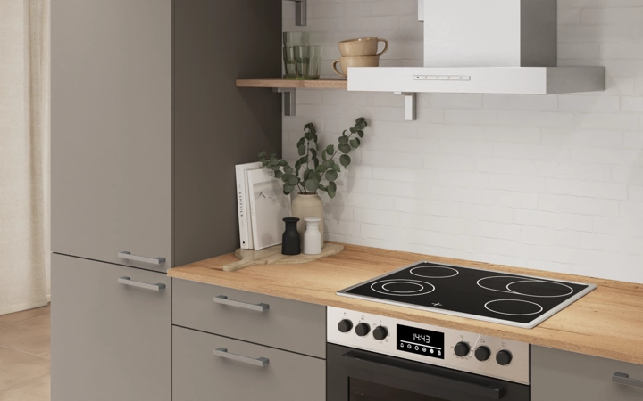 Cuisines Elite Cuisine linéaire 300 cm électroménagers inclus planning 10 2