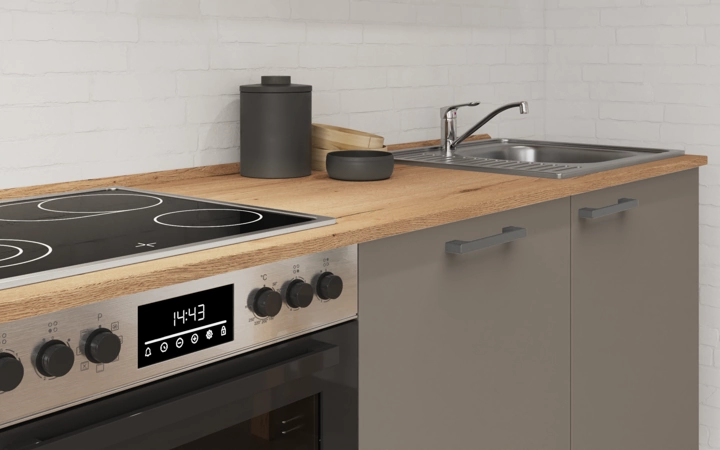 Cuisines Elite Cuisine linéaire 300 cm électroménagers inclus planning 10 3