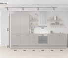 Cuisines Elite Cuisine linéare 360 cm électroménagers inclus planning 10 5