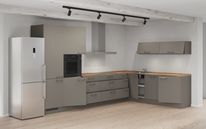 Cuisines Elite Cuisine en L 366,6 cm x 246, 6 cm électroménagers inclus planning 11 4