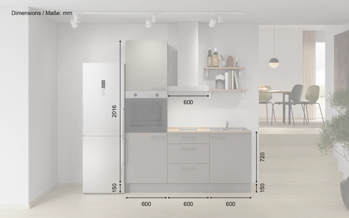 Cuisines Elite Cuisine linéaire 180 cm électroménagers inclus, planning 11 5