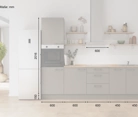 Cuisines Elite Cuisine linéare 270 cm électroménagers inclus planning 11 5