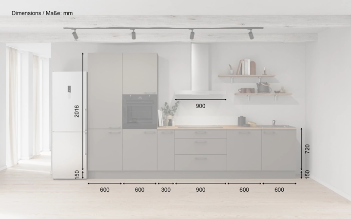 Cuisines Elite Cuisine linéare 360 cm électroménagers inclus planning 11 5