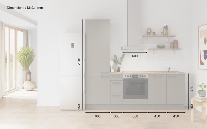 Cuisines Elite Cuisine linéaire 240 cm électroménagers inclus planning 12 5