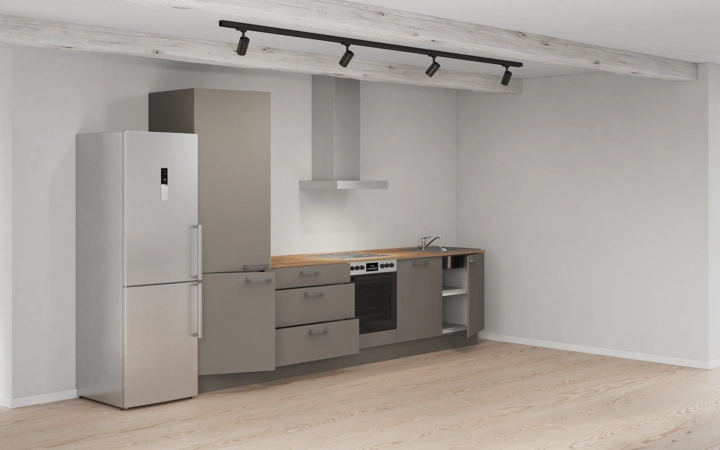 Cuisines Elite Cuisine linéare 330cm électroménagers inclus planning 12 4