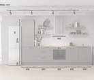 Cuisines Elite Cuisine linéare 330cm électroménagers inclus planning 12 5