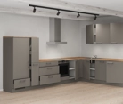 Cuisines Elite Cuisine en L 366,6 cm x 246, 6 cm électroménagers inclus planning 14 4