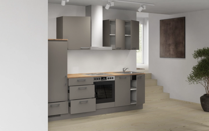 Cuisines Elite Cuisine linéare 270 cm électroménagers inclus planning 14 4