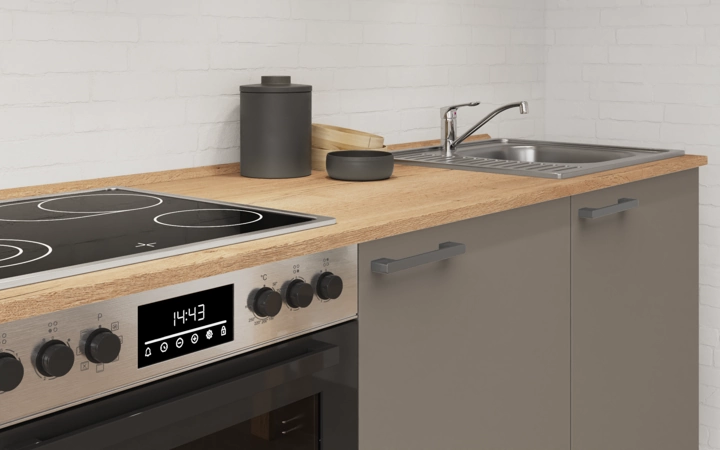 Cuisines Elite Cuisine linéare 330cm électroménagers inclus planning 14 3