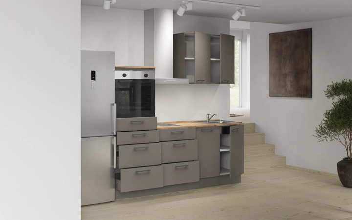 Cuisines Elite Cuisine linéaire 210 cm électroménagers inclus, planning 15 4