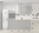 Cuisines Elite Cuisine linéaire 210 cm électroménagers inclus, planning 15 5