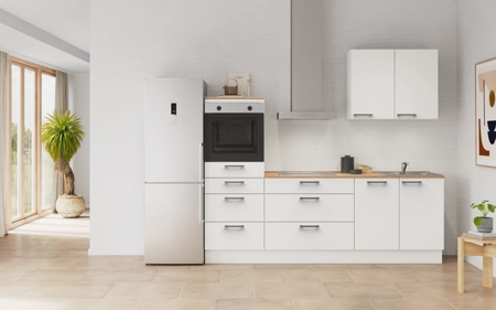 Cuisines Elite Cuisine linéaire 240 cm électroménagers inclus planning 15 Blanc alpin, super mat Touch Cuisines Elite Cuisine linéaire 240 cm électroménagers inclus planning 15 Blanc alpin, super mat Touch