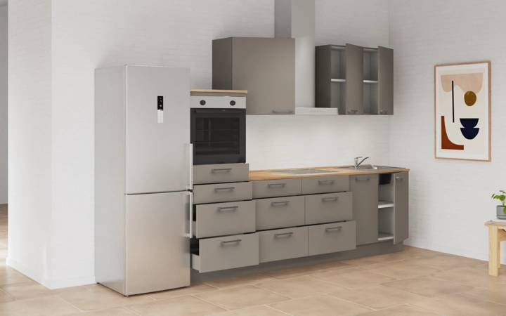 Cuisines Elite Cuisine linéare 270 cm électroménagers inclus planning 15 4