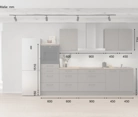 Cuisines Elite Cuisine linéaire 300 cm électroménagers inclus planning 15 5