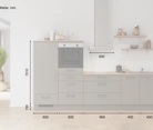 Cuisines Elite Cuisine linéaire 300 cm électroménagers inclus planning 16 5