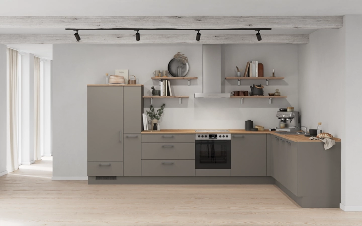 Cuisines Elite Cuisine en L 366,6 cm x 246, 6 cm électroménagers inclus planning 17 0