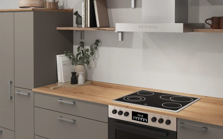 Cuisines Elite Cuisine en L 366,6 cm x 246, 6 cm électroménagers inclus planning 17 2