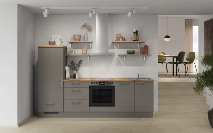 Cuisines Elite Cuisine linéare 270 cm électroménagers inclus planning 17 0