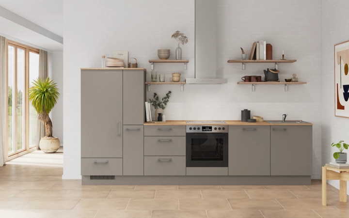 Cuisines Elite Cuisine linéare 330cm électroménagers inclus planning 17 0