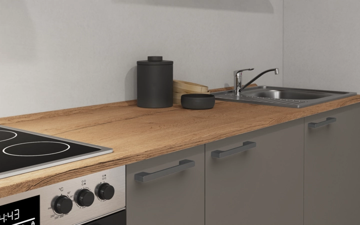 Cuisines Elite Cuisine linéare 360 cm électroménagers inclus planning 17 3