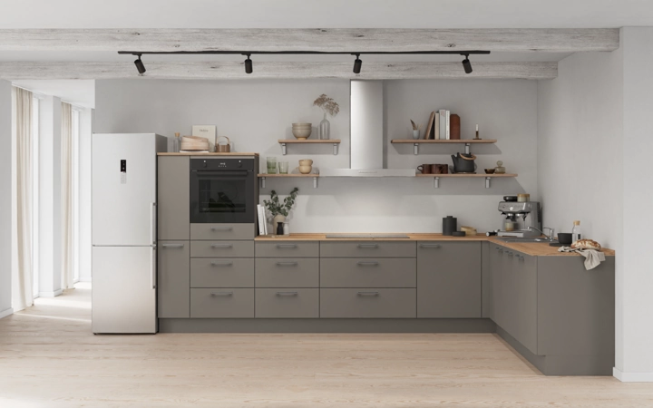 Cuisines Elite Cuisine en L 366,6 cm x 246, 6 cm électroménagers inclus planning 18 0