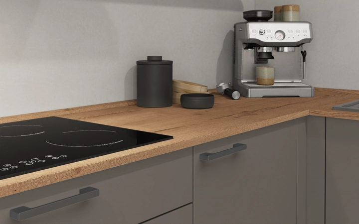 Cuisines Elite Cuisine en L 366,6 cm x 246, 6 cm électroménagers inclus planning 18 3