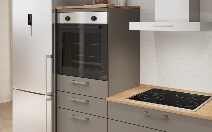 Cuisines Elite Cuisine linéaire 240 cm électroménagers inclus planning 18 2