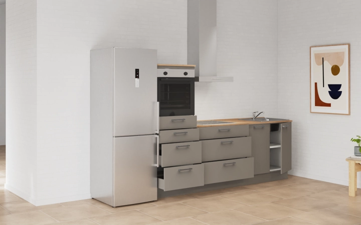Cuisines Elite Cuisine linéaire 240 cm électroménagers inclus planning 18 4