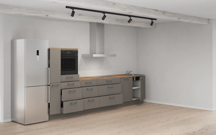 Cuisines Elite Cuisine linéare 360 cm électroménagers inclus planning 18 4