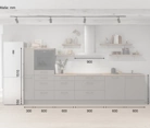 Cuisines Elite Cuisine linéare 360 cm électroménagers inclus planning 18 5