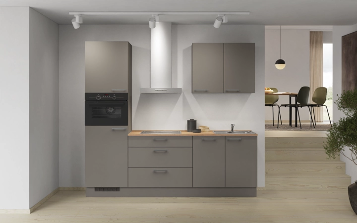 Cuisines Elite Cuisine linéaire 240 cm électroménagers inclus planning 2 0