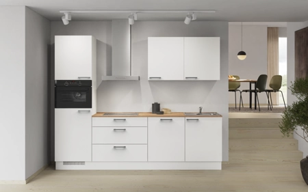 Cuisines Elite Cuisine linéare 270 cm électroménagers inclus planning 2 Blanc alpin, super mat Touch Cuisines Elite Cuisine linéare 270 cm électroménagers inclus planning 2 Blanc alpin, super mat Touch