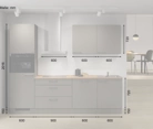 Cuisines Elite Cuisine linéare 270 cm électroménagers inclus planning 2 5