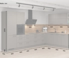 Cuisines Elite Cuisine en L 366,6 cm x 246, 6 cm électroménagers inclus planning 3 5