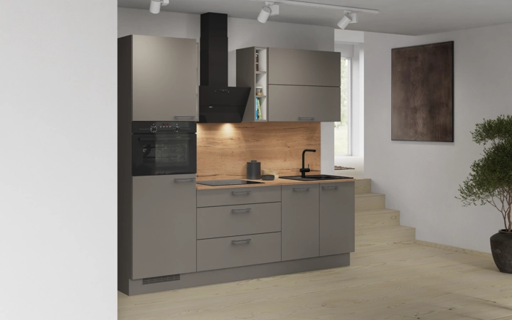 Cuisines Elite Cuisine linéaire 240 cm électroménagers inclus planning 3 1