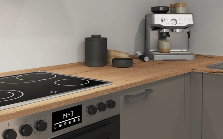 Cuisines Elite Cuisine en L 366,6 cm x 246, 6 cm électroménagers inclus planning 4 3