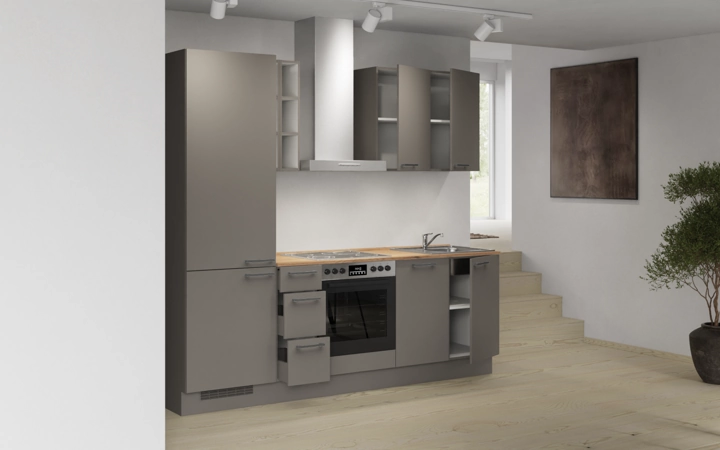 Cuisines Elite Cuisine linéaire 240 cm électroménagers inclus planning 4 4