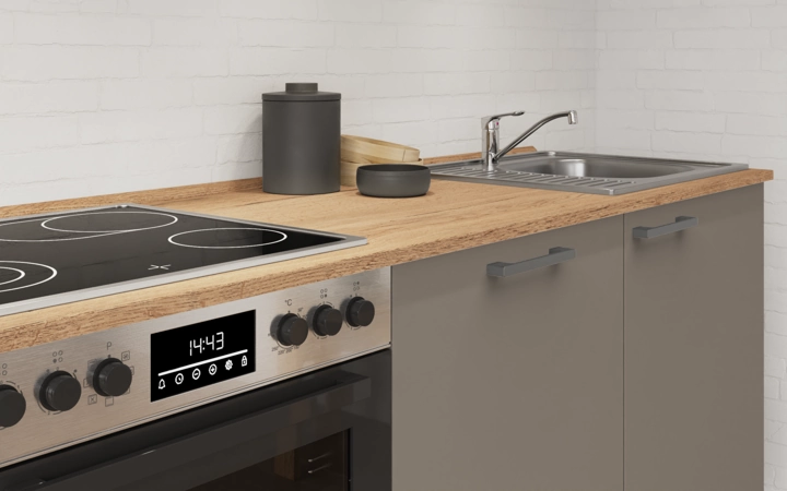 Cuisines Elite Cuisine linéaire 300 cm électroménagers inclus planning 4 3