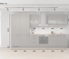 Cuisines Elite Cuisine linéare 360 cm électroménagers inclus planning 4 5